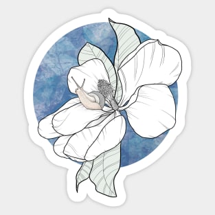 The Magnolia and The Snail Sticker